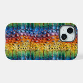 Regenbogen-Krokodilleder iPhone 15 Hülle (Rückseite (Horizontal))