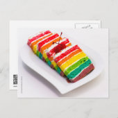 Regenbogen-Kuchen-Postkarte Postkarte (Vorne/Hinten)
