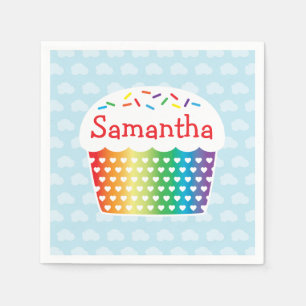 Regenbogen-Kuchen-Servietten Serviette
