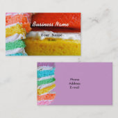 Regenbogen-Kuchen Visitenkarte (Vorne/Hinten)