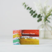 Regenbogen-Kuchen Visitenkarte (Stehend Vorderseite)