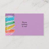 Regenbogen-Kuchen Visitenkarte (Rückseite)