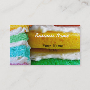 Regenbogen-Kuchen Visitenkarte