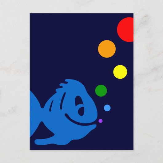 Regenbogen-Kugelfisch Postkarte (Vorderseite)