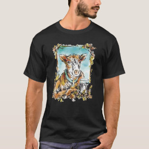 Regenbogen-Kuh-Grafik für Männer Frauen Kinder T-Shirt