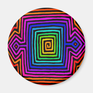 Regenbogen Kuna Indianer Mola Magnet