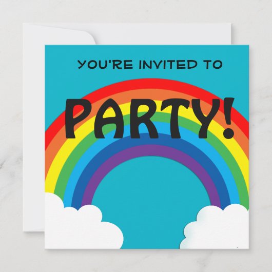 Regenbogen-kundengerechte 18-Geburtstags-Einladung Einladung (Vorderseite)