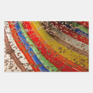 Regenbogen-Kunst-Glas Rechteckiger Aufkleber