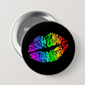 Regenbogen-Kuss-Knopf Button (Vorne & Hinten)