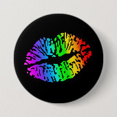 Regenbogen-Kuss-Knopf Button (Vorderseite)