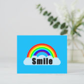 REGENBOGEN - Lächeln Postkarte (Stehend Vorderseite)