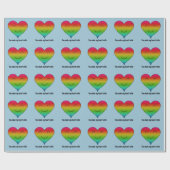Regenbogen lächelnd Herz blass Geschenkpapier (Flach)