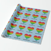Regenbogen lächelnd Herz blass Geschenkpapier (Ungerollt)