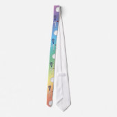 Regenbogen Lacrossemuster Krawatte (Rückseite)