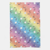 Regenbogen Lacrossemuster Küchentuch (Vertikal)