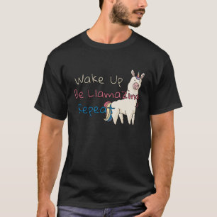 Regenbogen Lama Liebe Einhorn Mädchen Kinder Fraue T-Shirt