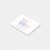 Regenbogen-Lama Post-it Klebezettel (angewinkelt)