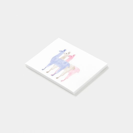 Regenbogen-Lama Post-it Klebezettel (angewinkelt)