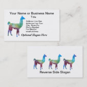 Regenbogen-Lamas Visitenkarte (Vorne/Hinten)