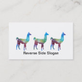 Regenbogen-Lamas Visitenkarte (Rückseite)