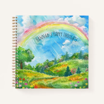 Regenbogen-Land Glückliche Gedanken Psychische Ges