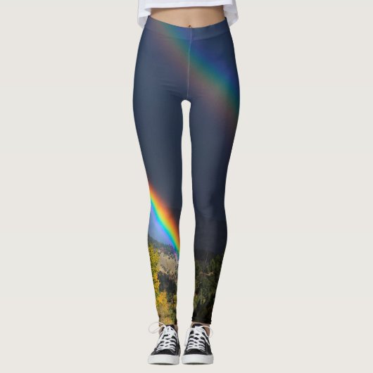 Regenbogen-LandschaftsFoto Leggings (Vorderseite)