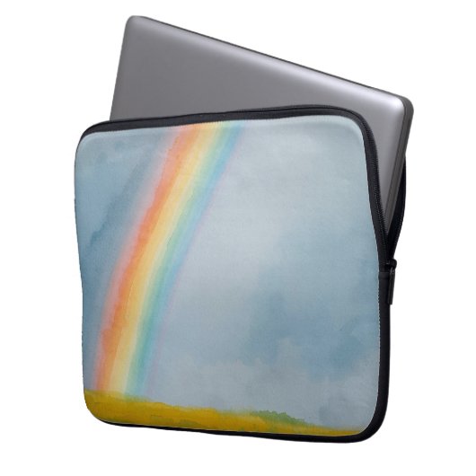 Regenbogen laptopschutzhülle (Vorderseite Links)