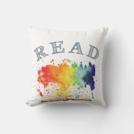 Regenbogen las Buch-Winkel-Wurfs-Kissen Kissen