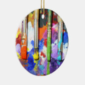 Regenbogen-laufende Pinsel-Fotografie Keramik Ornament (Rechts)