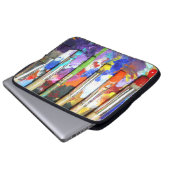 Regenbogen-laufende Pinsel-Fotografie Laptopschutzhülle (Vorne Knopf)