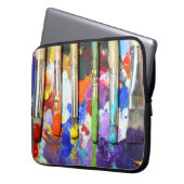 Regenbogen-laufende Pinsel-Fotografie Laptopschutzhülle (Vorderseite Links)