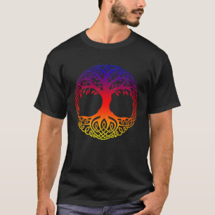 Regenbogen-Lebensbaum Yggdrasill T-Shirt