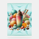 Regenbogen-Leckerei Acrylschild (Vorderseite)