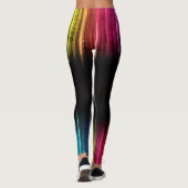 Regenbogen-Leggings Ihr Name Frauensportanlagen Leggings (Rückseite)