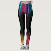 Regenbogen-Leggings Ihr Name Frauensportanlagen Leggings (Vorderseite)