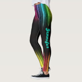 Regenbogen-Leggings Ihr Name Frauensportanlagen Leggings (Links)