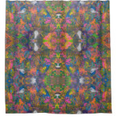 Regenbogen-Lehm-Masche Duschvorhang (Vorderseite)