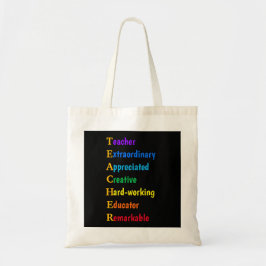 Regenbogen-Lehrer-Anerkennungs-Taschen-Tasche Tragetasche