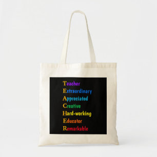 Regenbogen-Lehrer-Anerkennungs-Taschen-Tasche Tragetasche