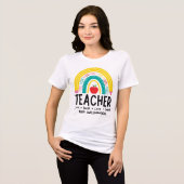 Regenbogen-Lehrer-Schulbedarf Tri-Blend Shirt (Vorderseite voll)