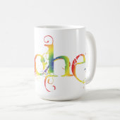 Regenbogen-Lehrer-Tasse Kaffeetasse (VorderseiteRechts)