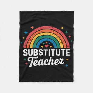 Regenbogen-Lehrer Zurück zur Schule Vertretungsleh Fleecedecke