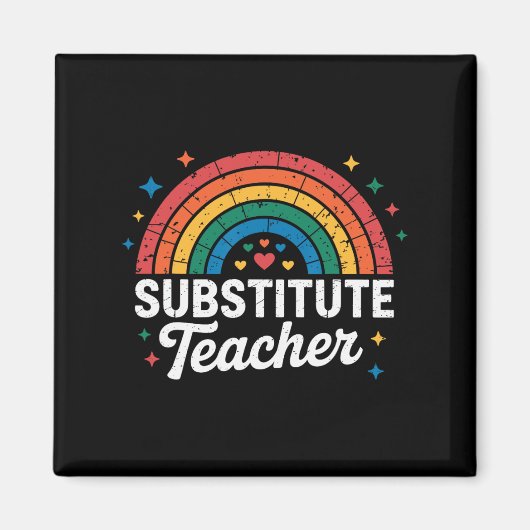 Regenbogen-Lehrer Zurück zur Schule Vertretungsleh Magnet (Vorne)