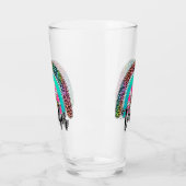 Regenbogen-Lehrerin - farbenfrohe Leopard-Printwer Glas (Links)