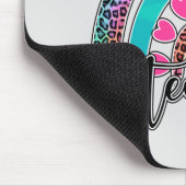 Regenbogen-Lehrerin - farbenfrohe Leopard-Printwer Mousepad (Ecke)