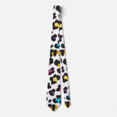 Regenbogen-Leopard-Cheetah-Bunt-Tierdruck Krawatte (Vorderseite)