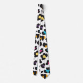 Regenbogen-Leopard-Cheetah-Bunt-Tierdruck Krawatte (Rückseite)