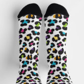 Regenbogen-Leopard-Cheetah-Bunt-Tierdruck Socken (Oben)