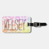 Regenbogen-Leopard-Druck-Reise Gepäckanhänger (Vorderseite horizontal)