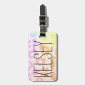 Regenbogen-Leopard-Druck-Reise Gepäckanhänger (Vorderseite vertikal)